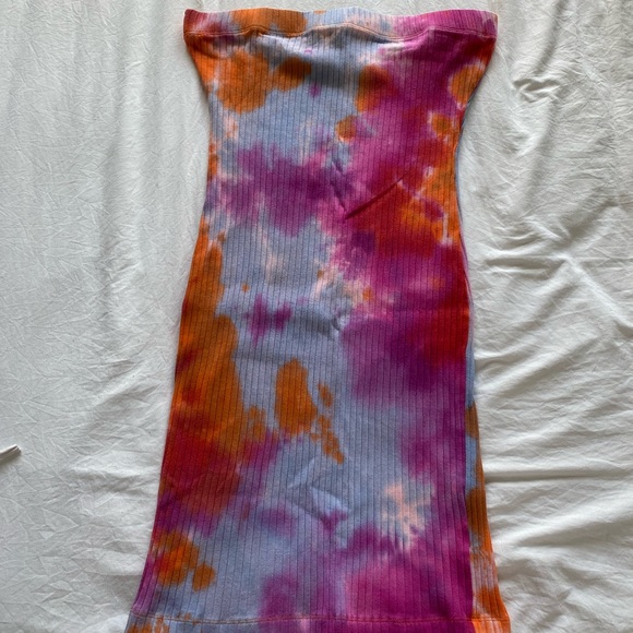 Tie dye strapless dress - Picture 1 of 3